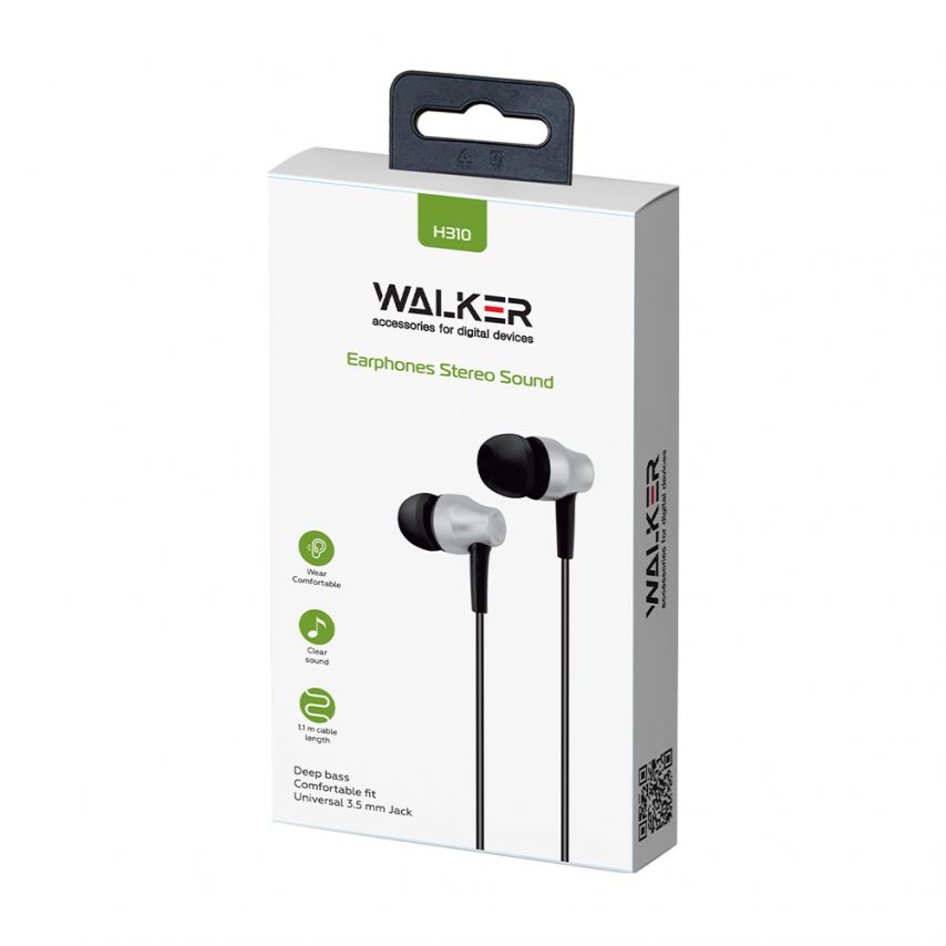 Earphones WALKER H310 black/grey