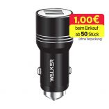 Car Charger (Adapter) WALKER WCR-21 2USB 1.0A / 2.4A black - Buy for 2.60 € in Germany