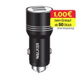 Chargeur de voiture (Аdaptateur) WALKER WCR-21 2USB 1.0A / 2.4A noir