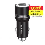 Chargeur de voiture (adaptateur) WALKER WCR-21 2USB 1.0A / 2.4A noir - Achetez pour 2.60 € en Allemagne