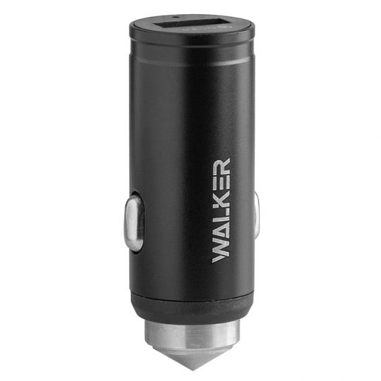 Autoladegerät (Adapter) WALKER WCR-23 QC3.0 1USB / 2.4A schwarz