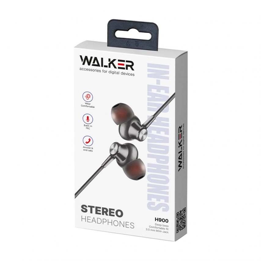 Earphones WALKER H900 red