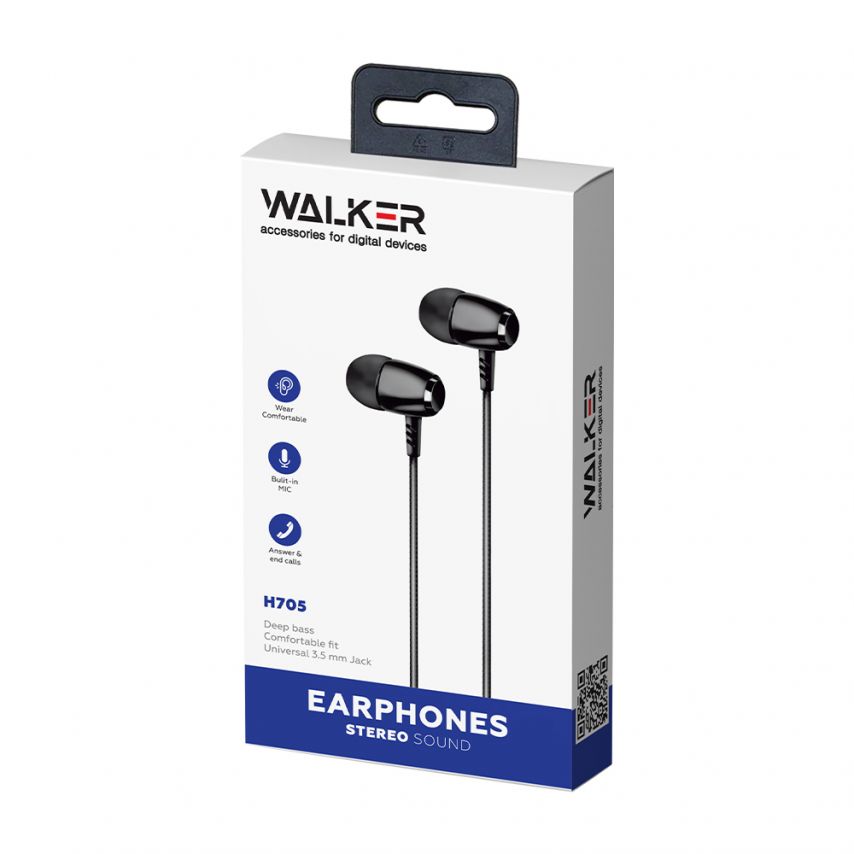 Earphones WALKER H705 black