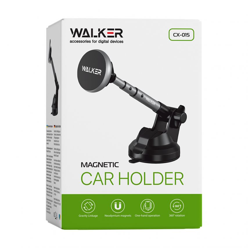 Magnetische Autohalterung WALKER CX-015 grau