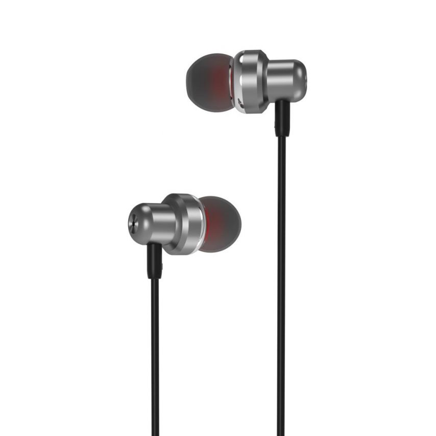 Écouteurs XO EP38 en métal mic gris