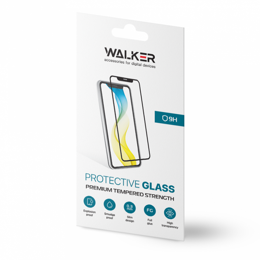 Protective glass WALKER Full Glue for Apple iPhone 13 Pro Max black