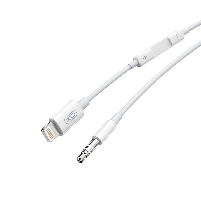 Audio cable XO NB-R192A Lightning to AUX 3.5mm white