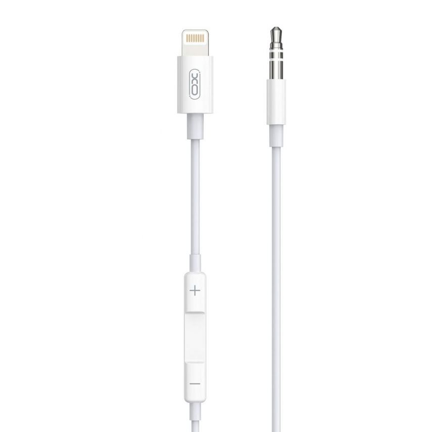 Audio cable XO NB-R192A Lightning to AUX 3.5mm white