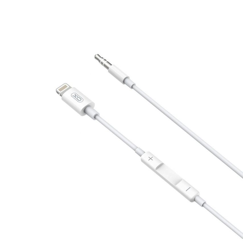 Audio cable XO NB-R192A Lightning to AUX 3.5mm white