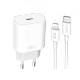 Network Charger (Adapter) 2in1 XO L91 PD_25W + Type-C to Lightning white - Buy for 9.10 € in Germany