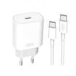 Network Charger (Adapter) 2in1 XO L91 PD_25W + Type-C to Type-C white - Buy for 9.10 € in Germany