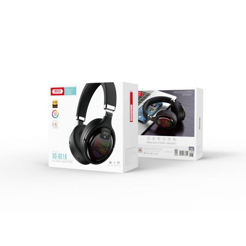 Bluetooth Headphones XO BE18 RGB black