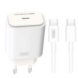 Network Charger (Adapter) 2in1 XO L90B PD_20W + Type-C to Type-C white