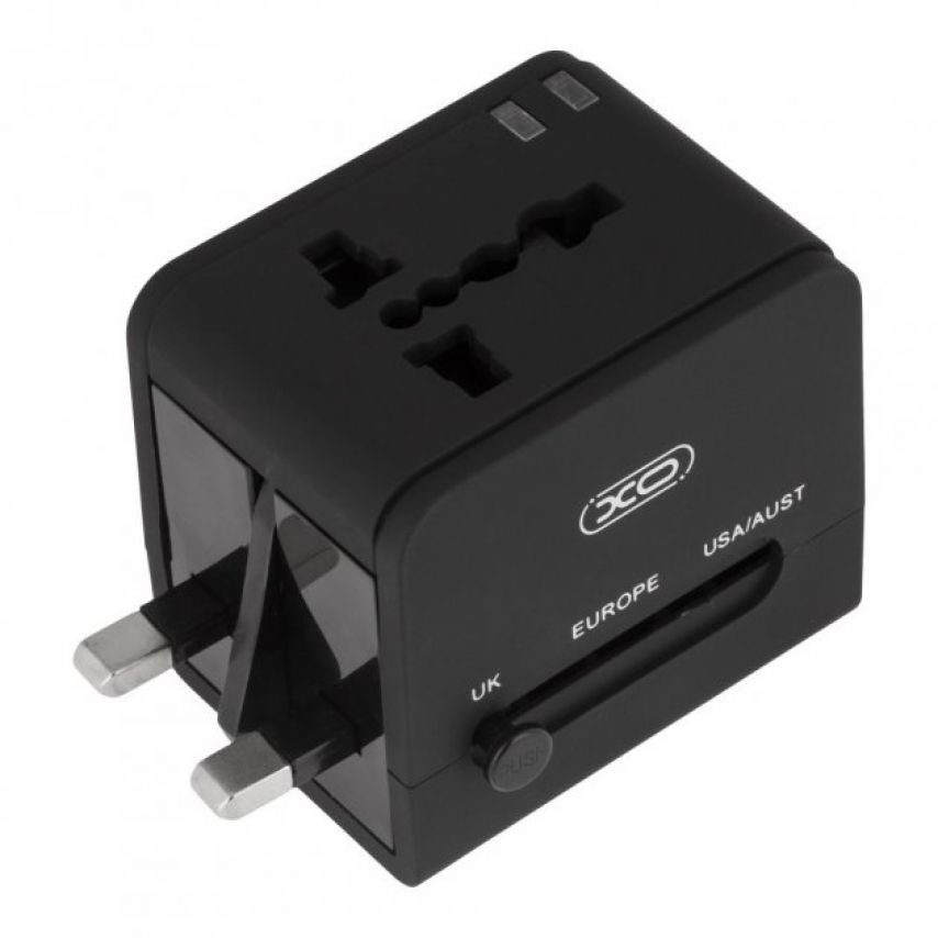 Reiseadapter XO WL01 UK, EU, US schwarz