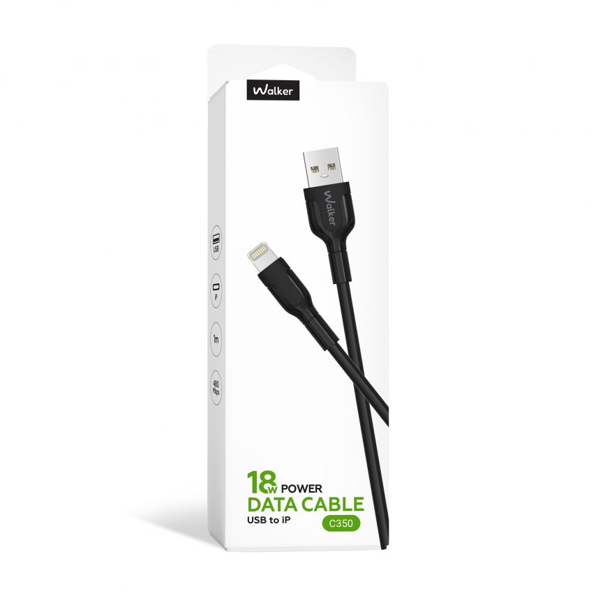 USB-Kabel WALKER C350 Lightning schwarz