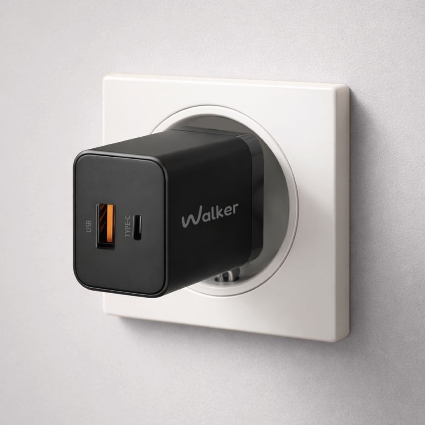 Netzladegerät (Adapter) WALKER WH-60 PD_30W / QC_18W / 30W Max schwarz