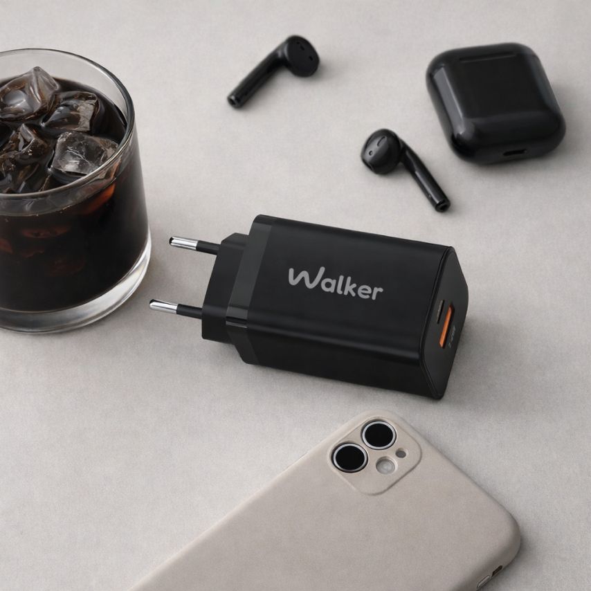 Netzladegerät (Adapter) WALKER WH-60 PD_30W / QC_18W / 30W Max schwarz