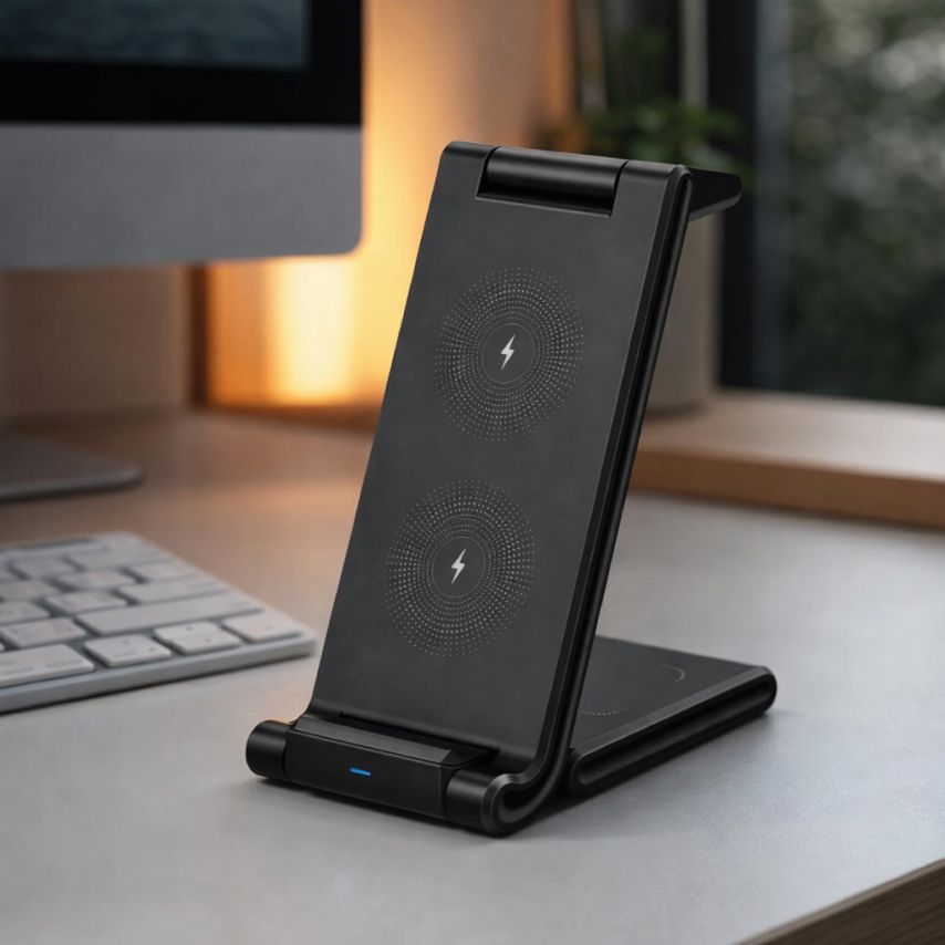 Kabelloses Ladegerät 3in1 WALKER WH-53 schwarz