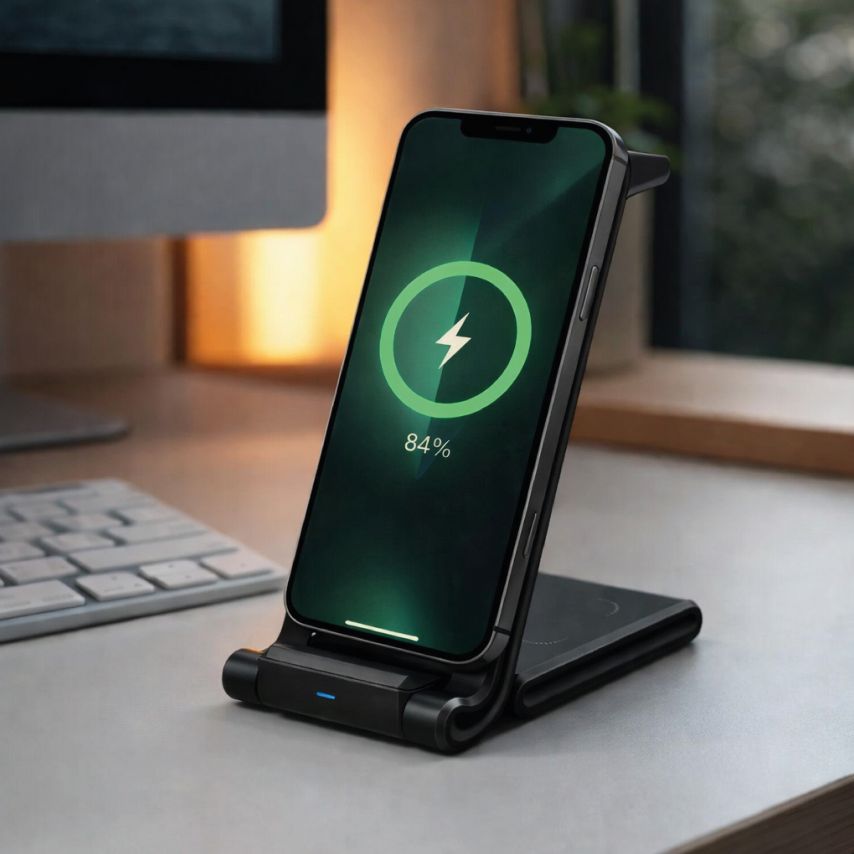 Kabelloses Ladegerät 3in1 WALKER WH-53 schwarz