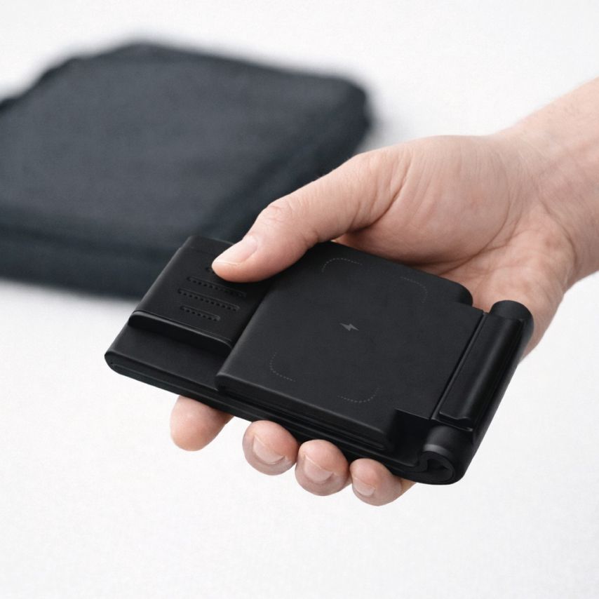 Kabelloses Ladegerät 3in1 WALKER WH-53 schwarz