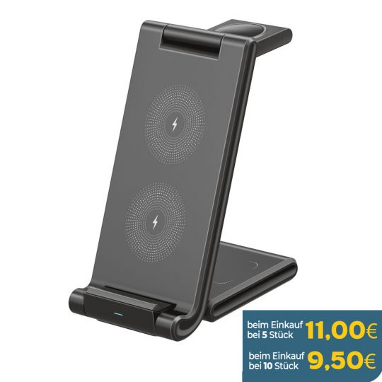 Kabelloses Ladegerät 3in1 WALKER WH-53 schwarz - Kaufen Sie für 26.00 € in Deutschland
