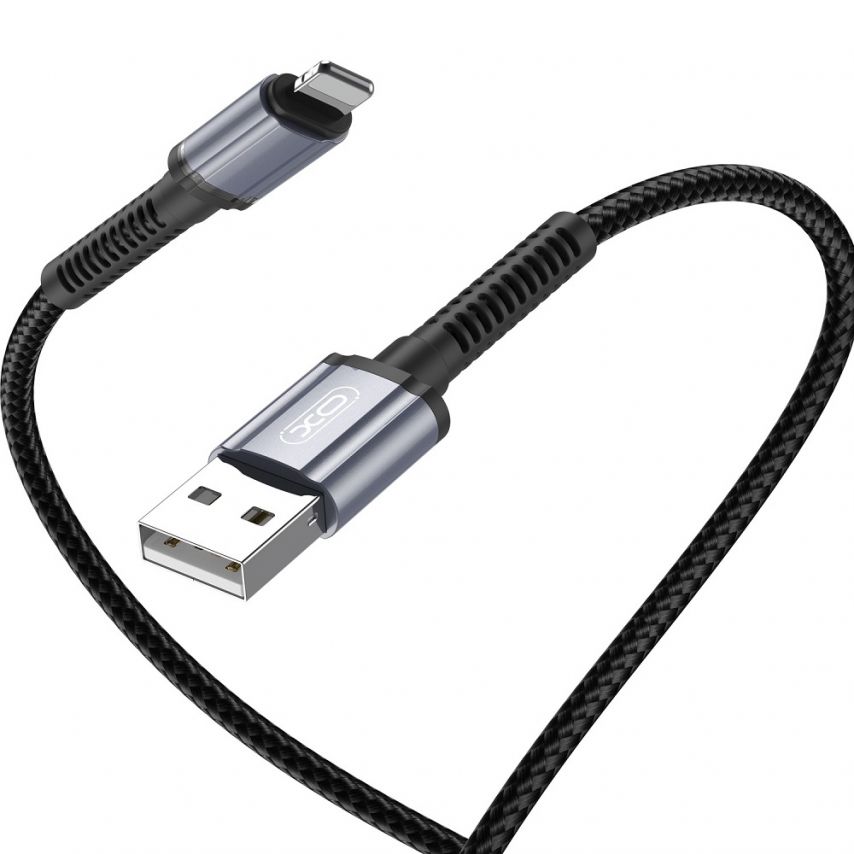 USB-Kabel XO NB215 Intelligent Lightning 2.4A schwarz