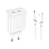 Netzladegerät (Adapter) 2in1 XO L105 2xPD / 35W + Type-C - Type-C weiß - Kaufen Sie für 13.00 € in Deutschland