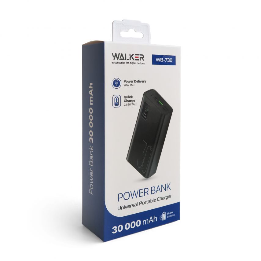 Power Bank WALKER WB-730 30000mAh schwarz