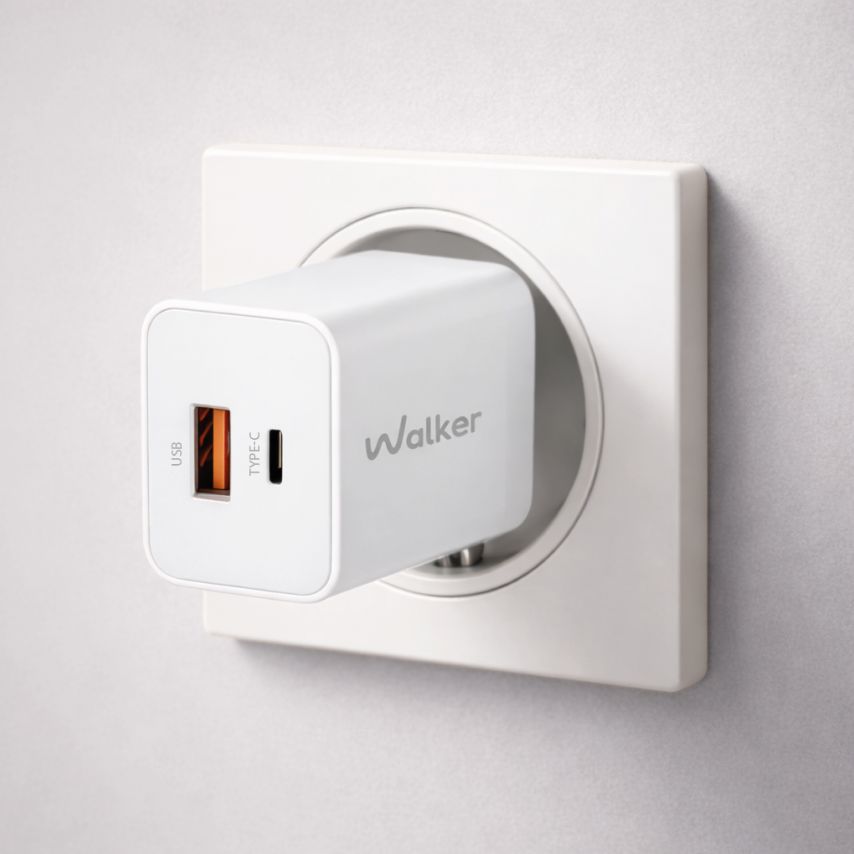Netzladegerät (Adapter) WALKER WH-60 PD_30W / QC_18W / 30W Max weiß