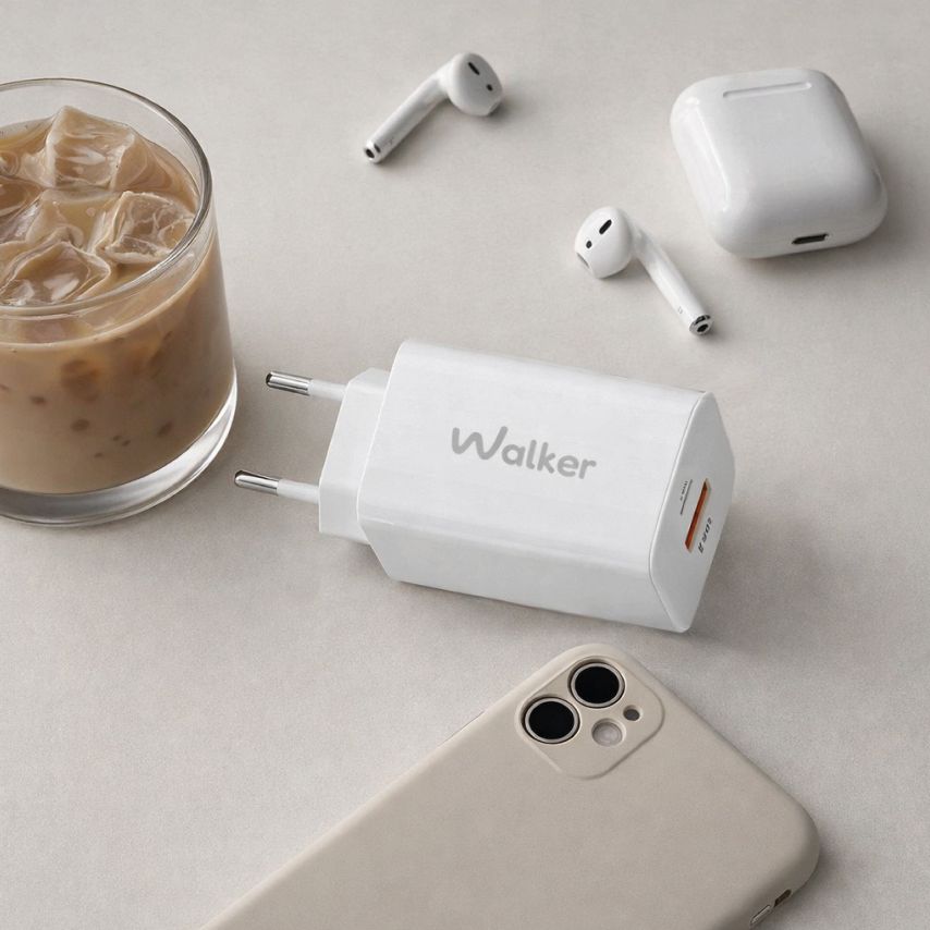 Netzladegerät (Adapter) WALKER WH-60 PD_30W / QC_18W / 30W Max weiß