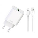 Network Charger (Adapter) 2in1 XO L103 QC3.0 / 18W + Lightning white - Buy for 5.20 € in Germany