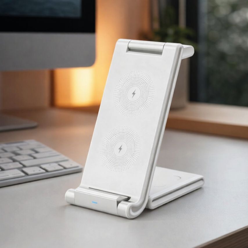 Kabelloses Ladegerät 3in1 WALKER WH-53 weiß