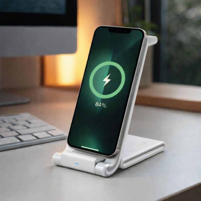 Kabelloses Ladegerät 3in1 WALKER WH-53 weiß