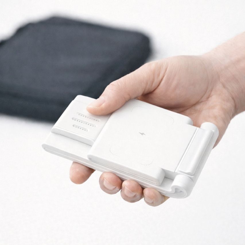 Kabelloses Ladegerät 3in1 WALKER WH-53 weiß