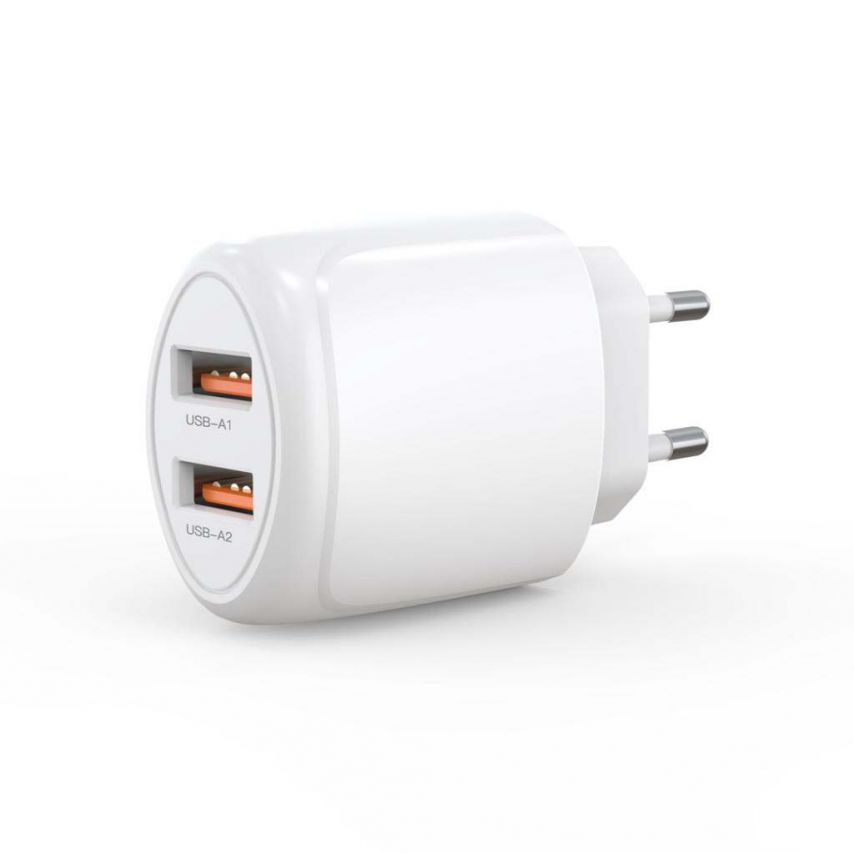 Netzladegerät (Adapter) 2in1 XO L111 2USB / 2.4A + Lightning weiß