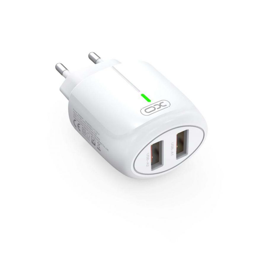 Netzladegerät (Adapter) 2in1 XO L111 2USB / 2.4A + Lightning weiß