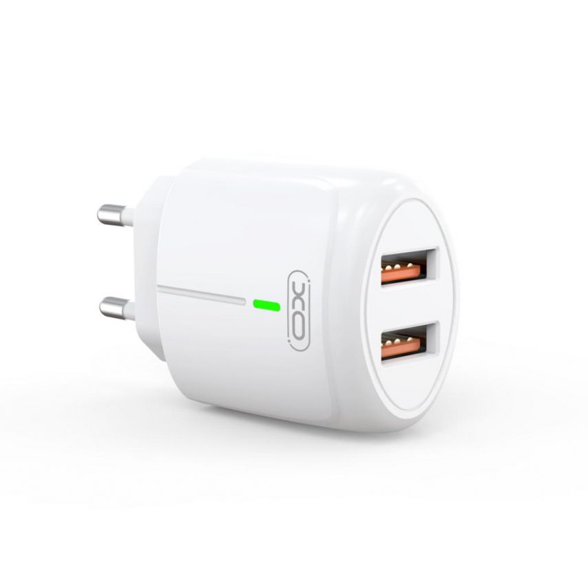 Netzladegerät (Adapter) 2in1 XO L111 2USB / 2.4A + Lightning weiß