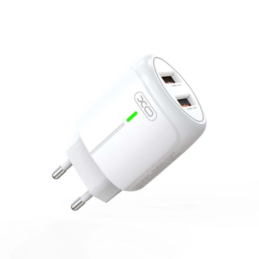 Netzladegerät (Adapter) 2in1 XO L111 2USB / 2.4A + Lightning weiß