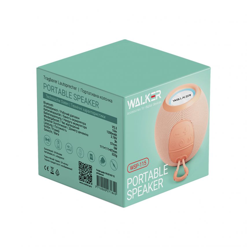 Portable Speaker WALKER WSP-115 black