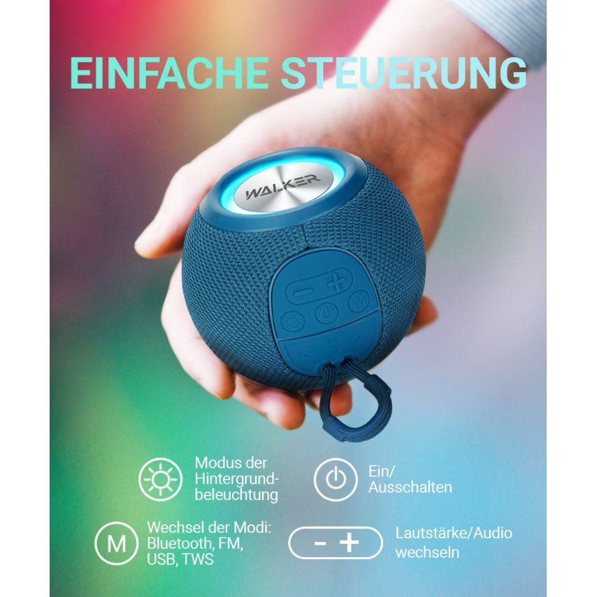 Tragbarer Lautsprecher WALKER WSP-115 rosa