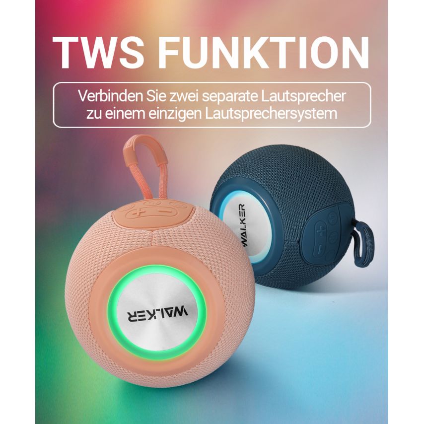 Tragbarer Lautsprecher WALKER WSP-115 rosa