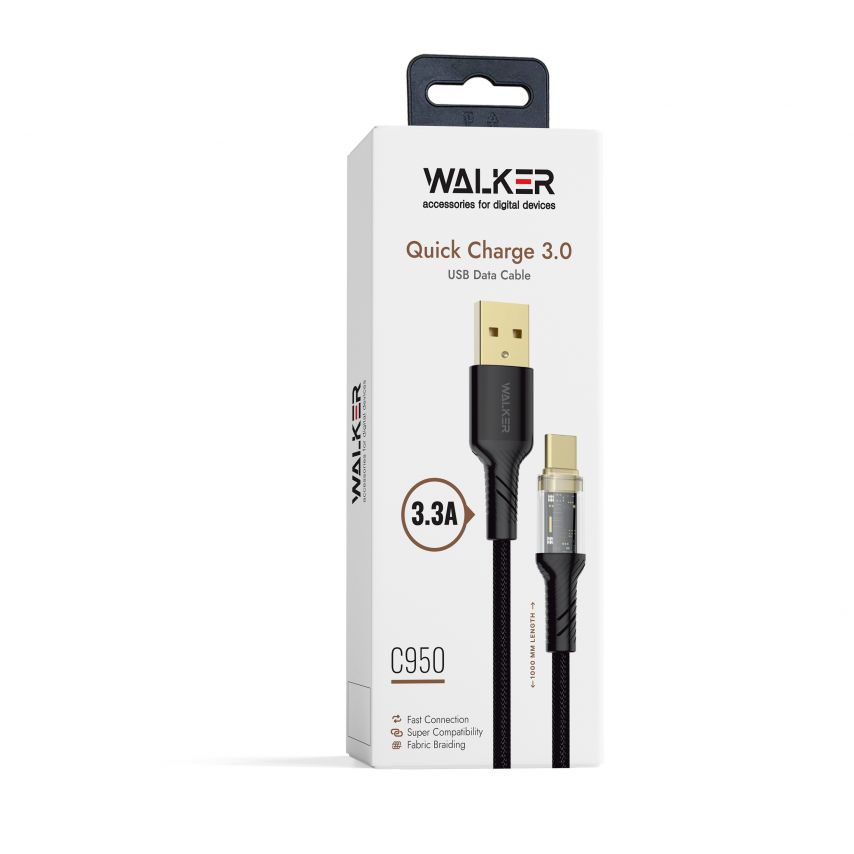 USB-Kabel WALKER C950 Type-C schwarz