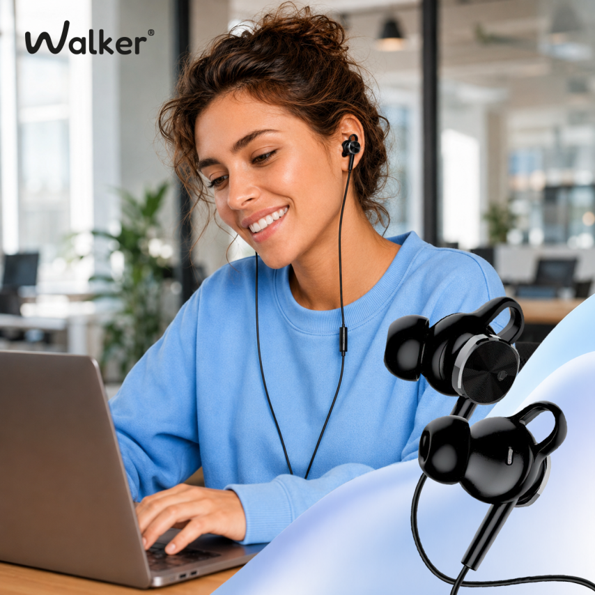 Kopfhörer WALKER H715 mit Type-C schwarz