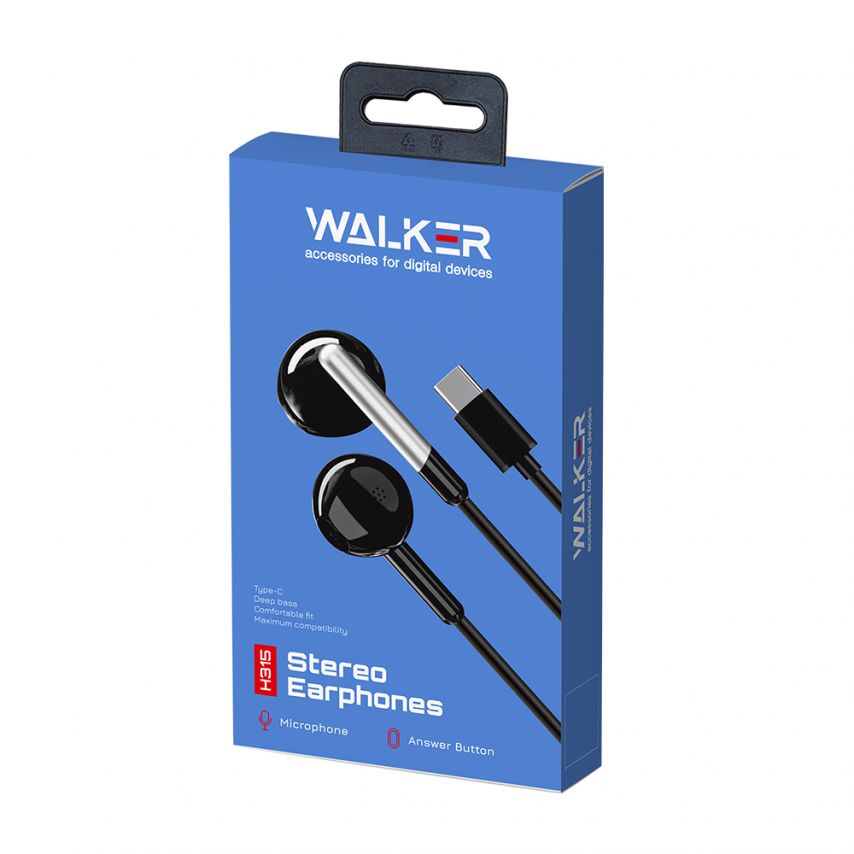 Earphones WALKER H315 with Type-C white