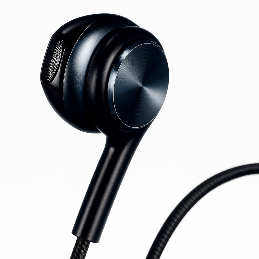 Earphones WALKER H735 with Type-C green/grey