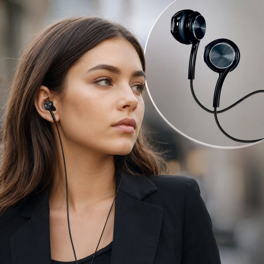 Earphones WALKER H735 with 3.5mm green/grey