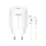 Network Charger (Adapter) 2in1 XO L113 PD / 20W + Type-C to Lightning white