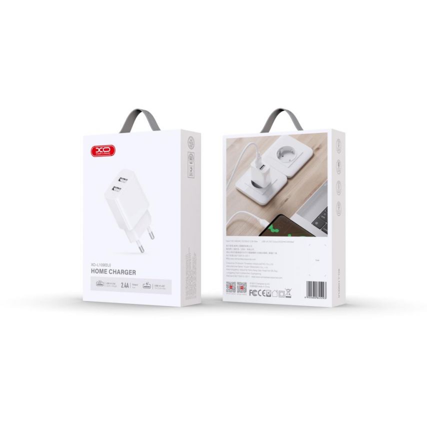 Netzladegerät (Adapter) XO L109 2USB / 2.4A weiß