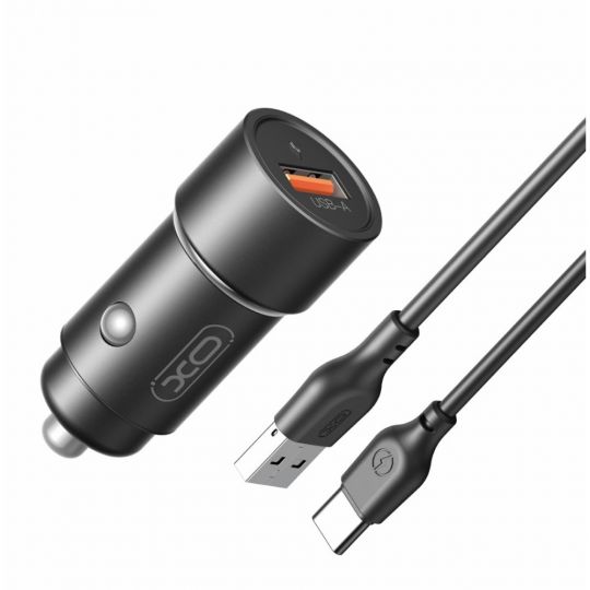 Car Charger (Adapter) 2in1 XO CC54 QC3.0 / 18W + Type-C black