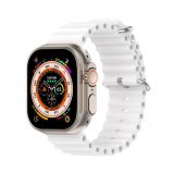 Armband für Apple Watch Ultra Ocean Band silikon 38/40/41mm L weiß (2)